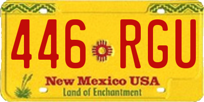 NM license plate 446RGU