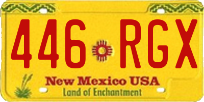 NM license plate 446RGX