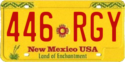 NM license plate 446RGY