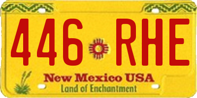 NM license plate 446RHE