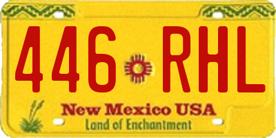 NM license plate 446RHL