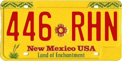 NM license plate 446RHN