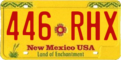 NM license plate 446RHX