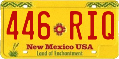 NM license plate 446RIQ