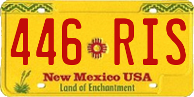 NM license plate 446RIS