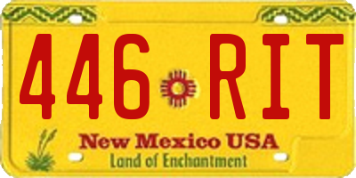 NM license plate 446RIT