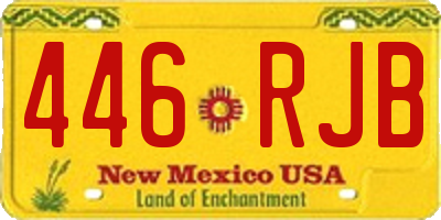 NM license plate 446RJB