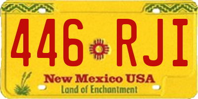 NM license plate 446RJI