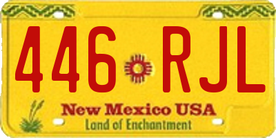NM license plate 446RJL