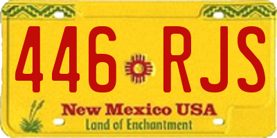 NM license plate 446RJS