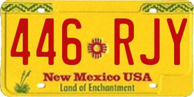 NM license plate 446RJY