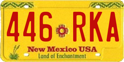 NM license plate 446RKA