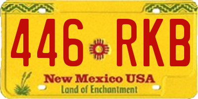 NM license plate 446RKB