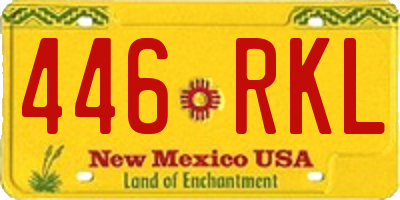 NM license plate 446RKL