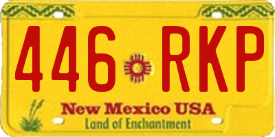 NM license plate 446RKP