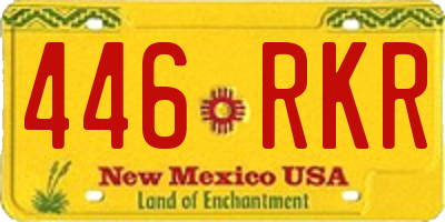 NM license plate 446RKR