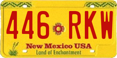NM license plate 446RKW