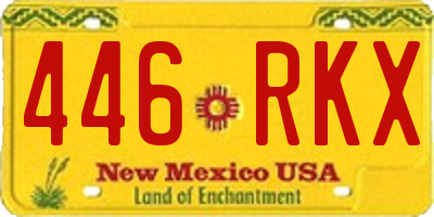 NM license plate 446RKX