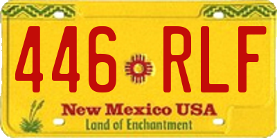 NM license plate 446RLF