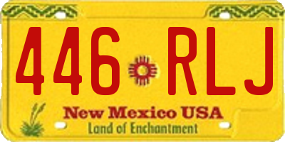 NM license plate 446RLJ