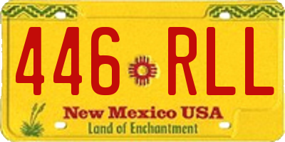 NM license plate 446RLL