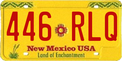 NM license plate 446RLQ