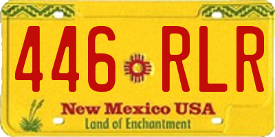 NM license plate 446RLR