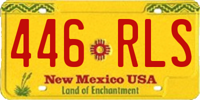 NM license plate 446RLS
