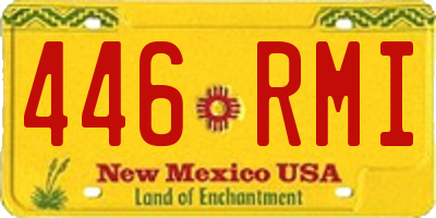 NM license plate 446RMI