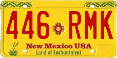 NM license plate 446RMK