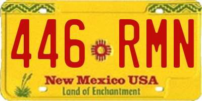 NM license plate 446RMN