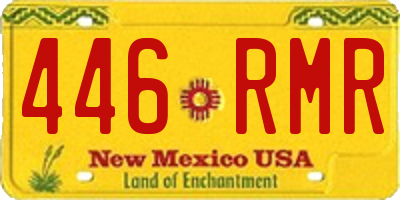 NM license plate 446RMR