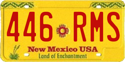 NM license plate 446RMS