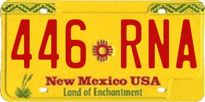 NM license plate 446RNA