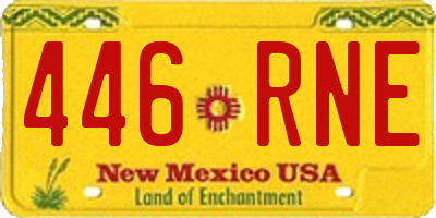 NM license plate 446RNE