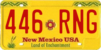 NM license plate 446RNG