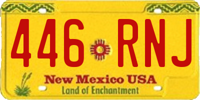 NM license plate 446RNJ