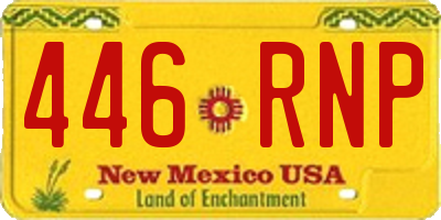 NM license plate 446RNP