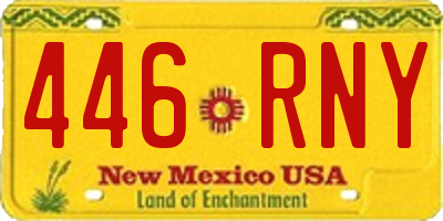 NM license plate 446RNY