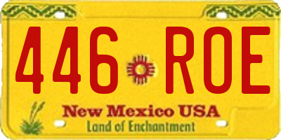 NM license plate 446ROE