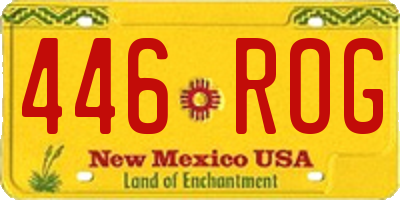 NM license plate 446ROG
