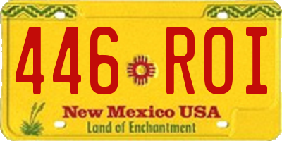 NM license plate 446ROI