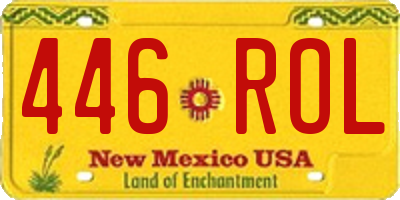 NM license plate 446ROL