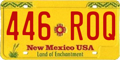 NM license plate 446ROQ