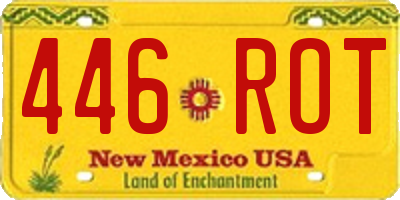 NM license plate 446ROT
