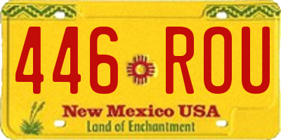 NM license plate 446ROU