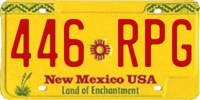 NM license plate 446RPG