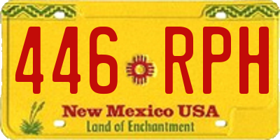 NM license plate 446RPH