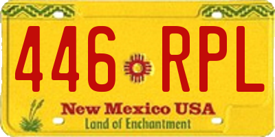 NM license plate 446RPL