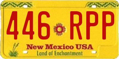 NM license plate 446RPP